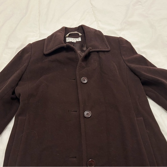 Larry Levine Brown Outer Coat - Picture 4 of 6